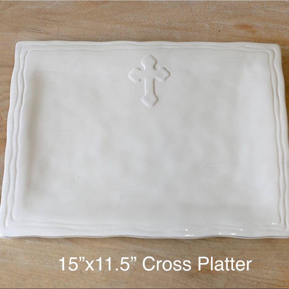 Ceramic Large Cross Platter and more!